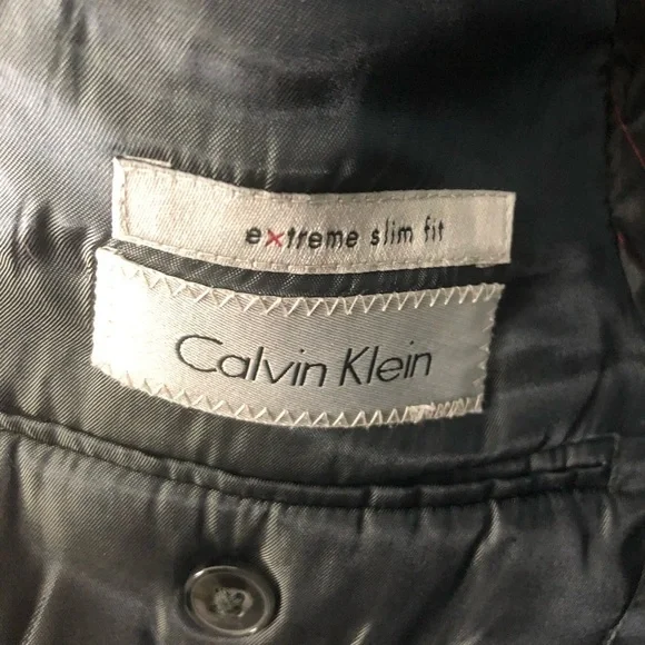 Calvin Klein Gray Extra Slim Fit Suit Jacket - Picture 4 of 8